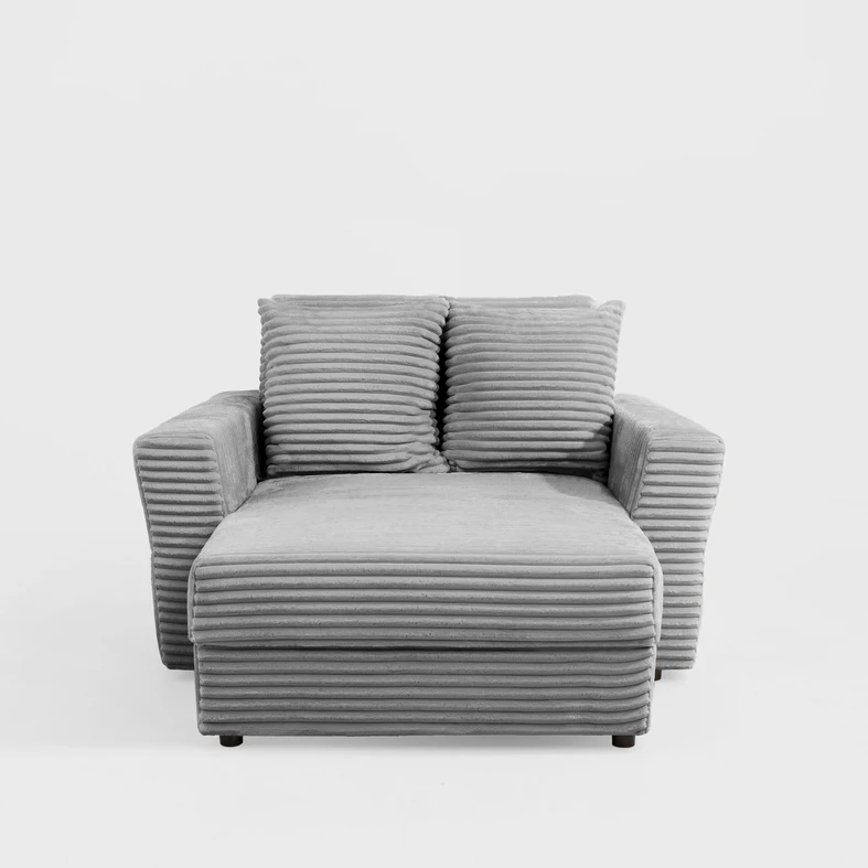 Křeslo loveseat světle šedé NOEMI
