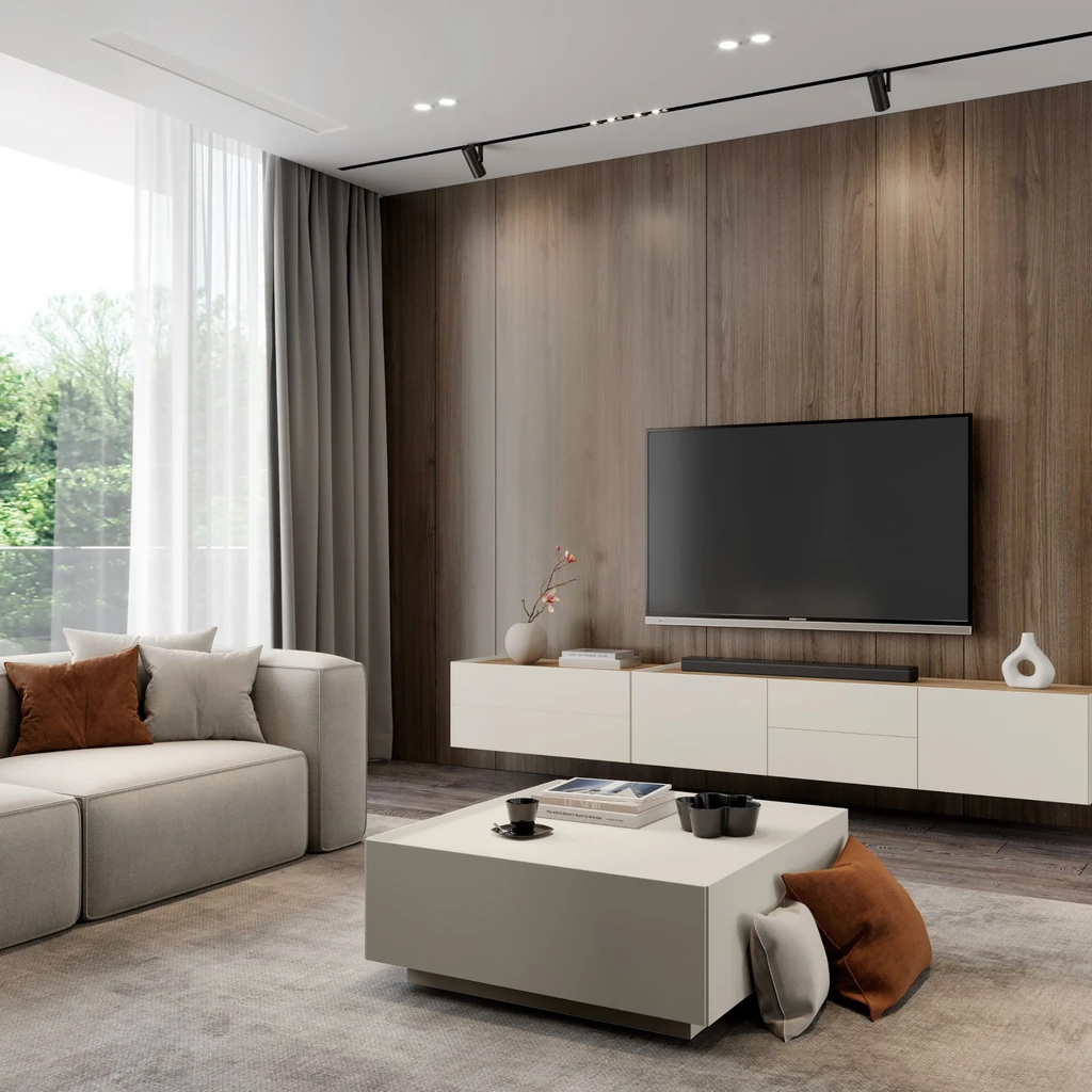 Moderní konferenční stolek se zásuvkami SKY45 kašmír