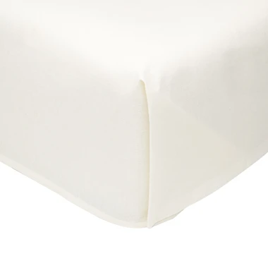 Bílé prostěradlo z bavlněného saténu PERRY 200x220 cm
