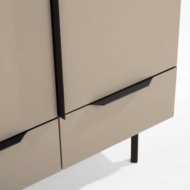 Šatní skříň se zásuvkami cappuccino DAMIEN