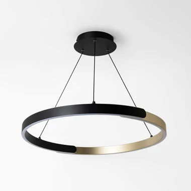 Černo-zlaté LED závěsné svítidlo LINOS