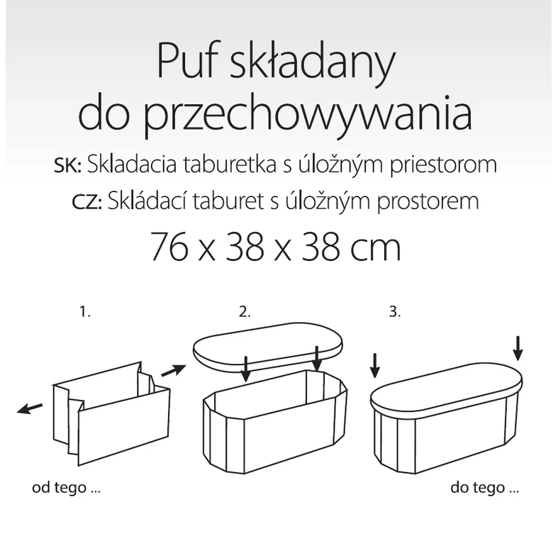 Instrukcja montażu składanej pufy