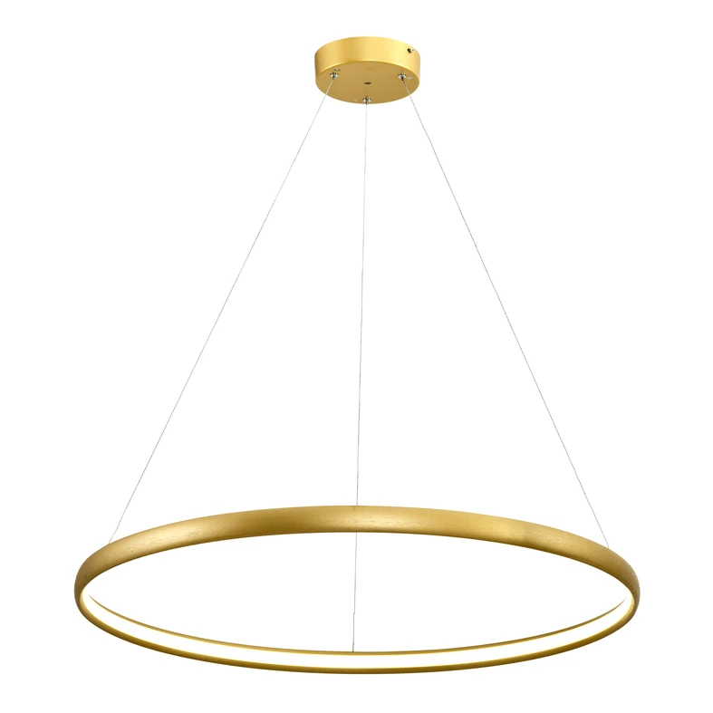 Kulaté závěsné svítidlo LED zlaté CARLO 80 cm