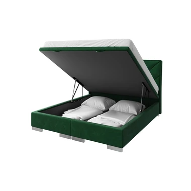 Postel boxspring LEONARDO zelená 140x200 cm