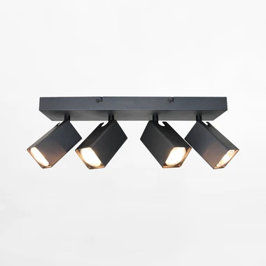 Černé čtyřbodové stropní svítidlo ORO ELON