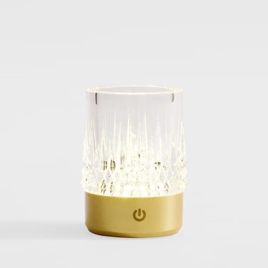 Stolní LED lampa IP44 CRYSTAL zlatá