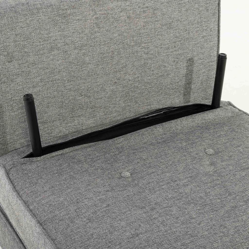 Rozkládací čalouněné křeslo šedé LAVILLA