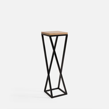 Ocelový stojan na květináč černý dub LESCAR XS 47 cm