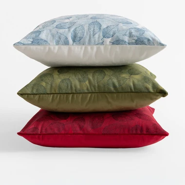 Červený povlak na polštář s listy AURIR 45x45 cm