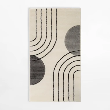 Koberec art déco krémový MILLEY 80x150 cm