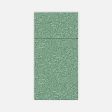 Světle zelené ubrousky s kapsou na příbory POCKET INSPIRATION FLORAL, 16 ks