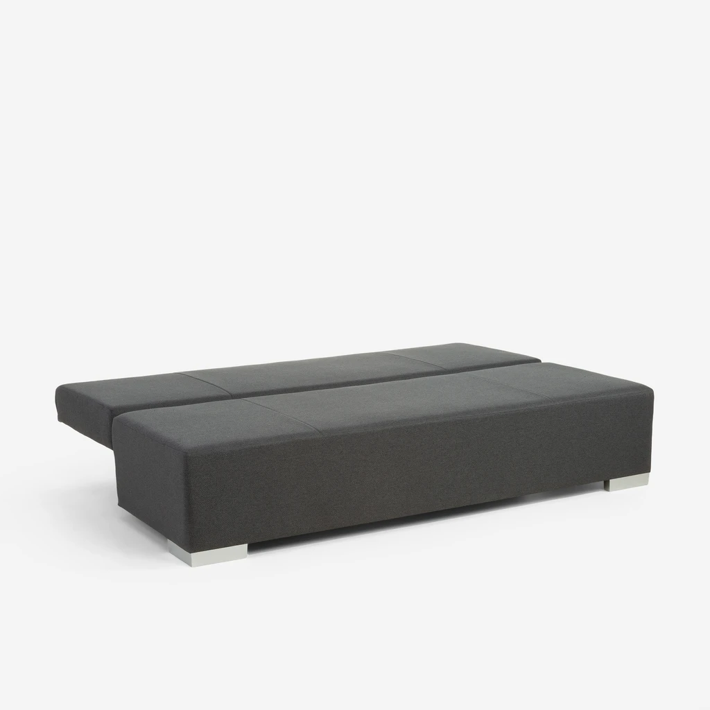 Třímístná rozkládací pohovka BORGO černo-šedá