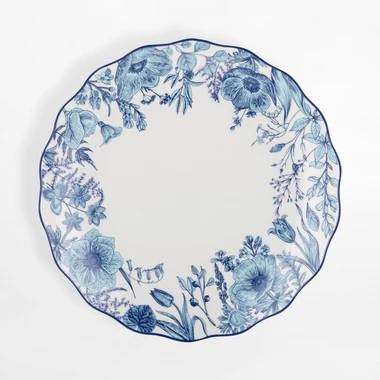 Keramický talíř s modrými květy COLETTE 26,7 cm