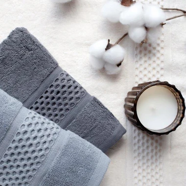 Popelavý bavlněný ručník ASTI 50x90 cm