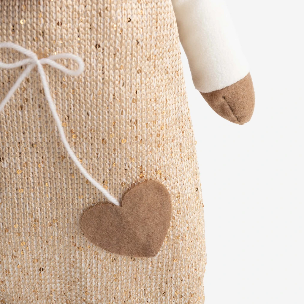 Dekorace JELEN DÍVKA šedobéžová 80-120 cm