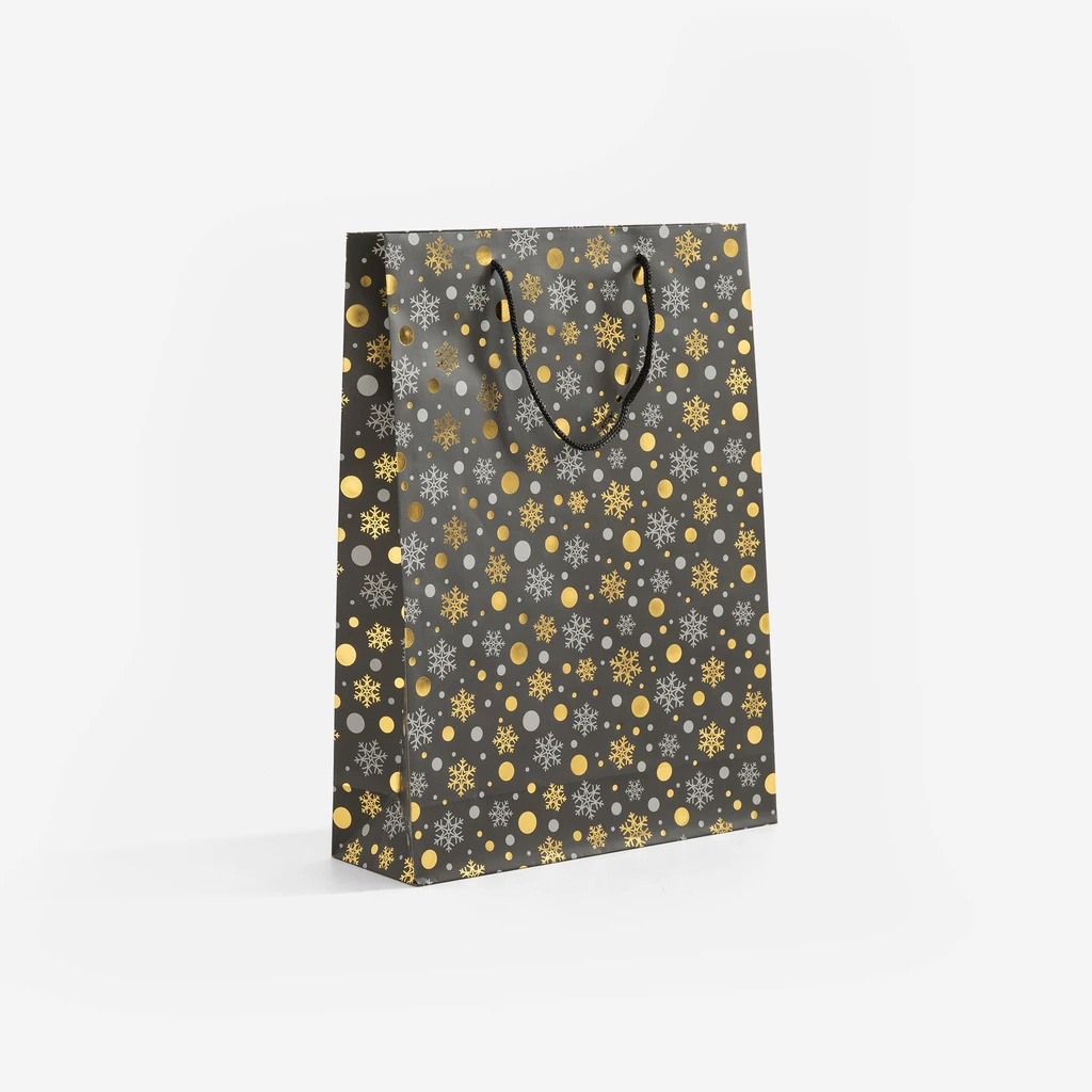 Vánoční dárková taška hvězdičky velikost M MIX