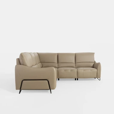 Kožená rohová sedací souprava s relaxační funkcí AXELL levá