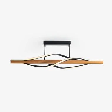 Dřevěné černé stropní LED svítidlo BAEZ
