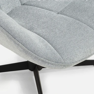 Světle šedé otočné křeslo DAZZLEN