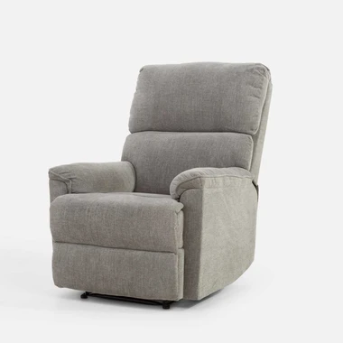 Světle šedé křeslo s relaxační funkcí ZINII