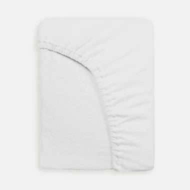 Froté prostěradlo s gumou bílé PREMIUM 90x200 cm