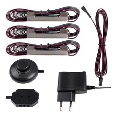 Osvětlení 3-bodové KLIPS LED INOX, teplá barva