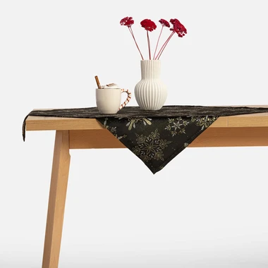 Vánoční ubrus černý GLORIA 85x85 cm