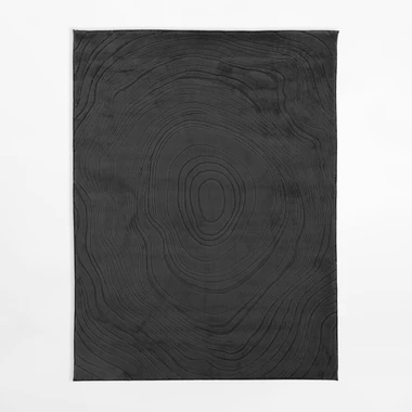 Černý moderní koberec ACTION, 160x230 cm