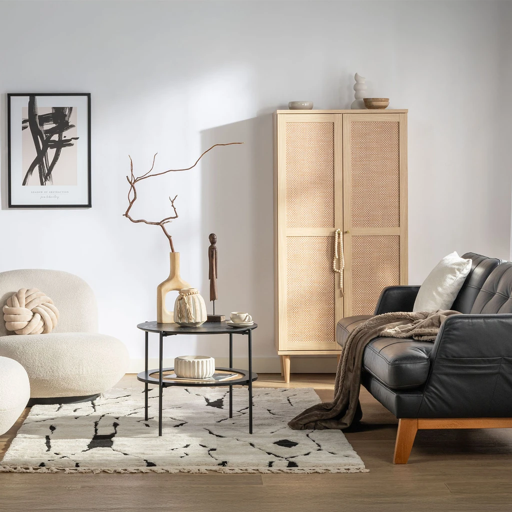 Kulatý stolek s ratanem HOMEKT