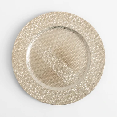 Stříbrný ozdobný talíř 33 cm