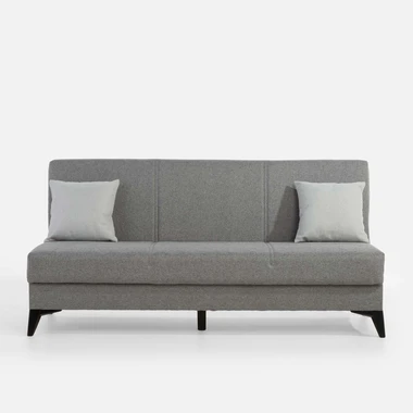 Šedá rozkládací pohovka s polštáři PORTA