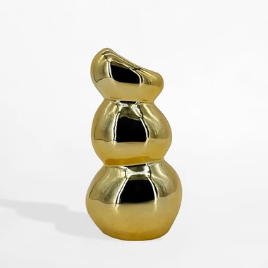 Keramická zlatá váza 19,6 cm