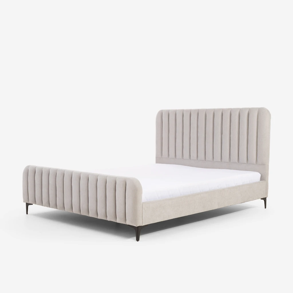 Čalouněná postel v popelavém odstínu KELLY 160x200 cm