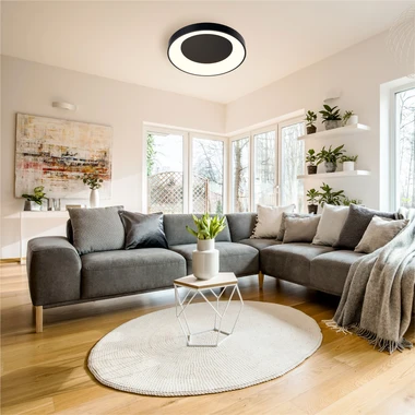 LED Stropní svítidlo černé CAMERON 60 cm