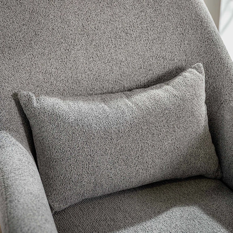 Vysoké křeslo s kovovými nohami RIFANTO šedé