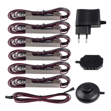 Osvětlení 6-bodové KLIPS LED INOX, studená barva