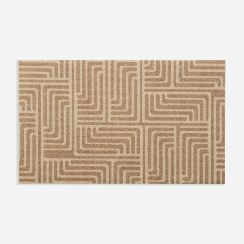 Geometrická rohožka LANA, béžová, 45x75 cm