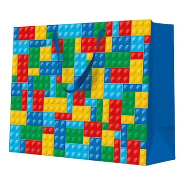 Dárková taška COLORFUL BRICKS 33,5x26,5 cm