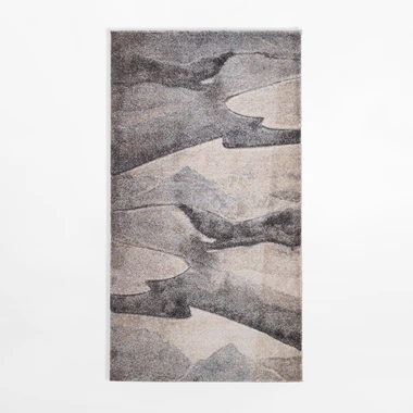 Béžovo-šedý abstraktní koberec KERY 80x150 cm