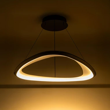 Závěsné LED svítidlo GETAFE 65 cm chrom černá