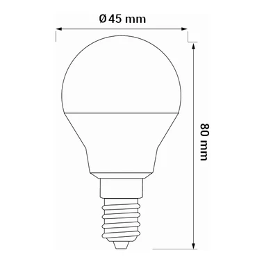 LED žárovka E14 5 W teplé barvy ORO-E14-G45-TOTO-5W-WW