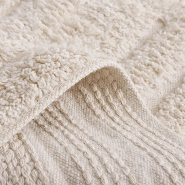 Sada 2 koberečků s geometrickým vzorem VERONA krémová - 50x80 a 40x50 cm