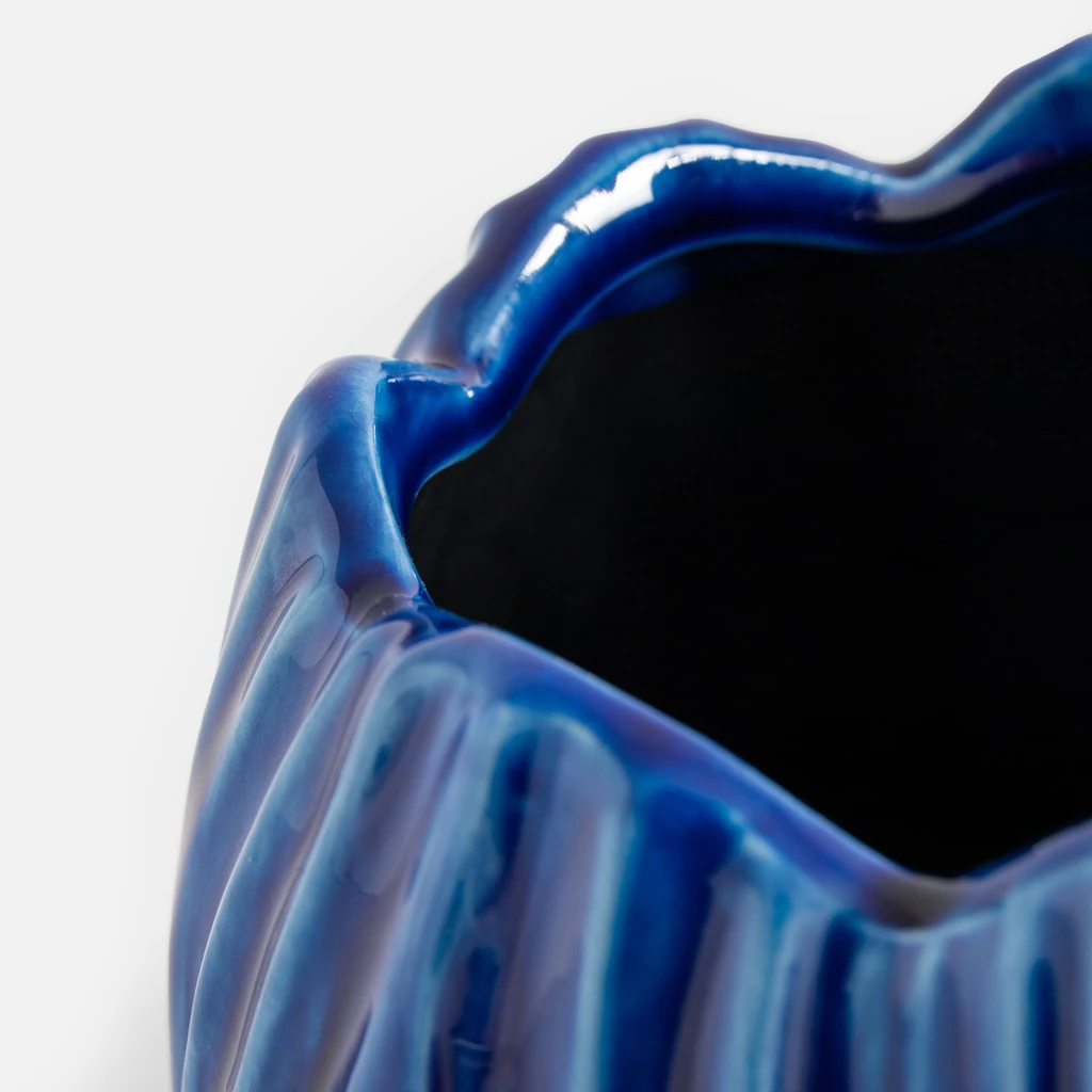 Modrý obal na květináč 17 cm