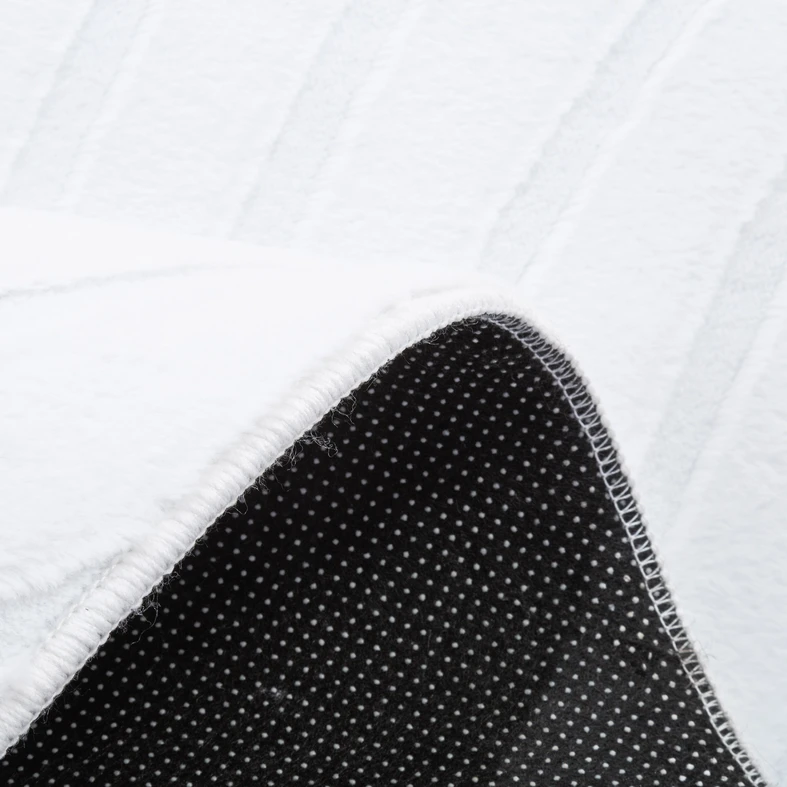 Koberec geometrický MALAGA 3D bílý, 120x160 cm