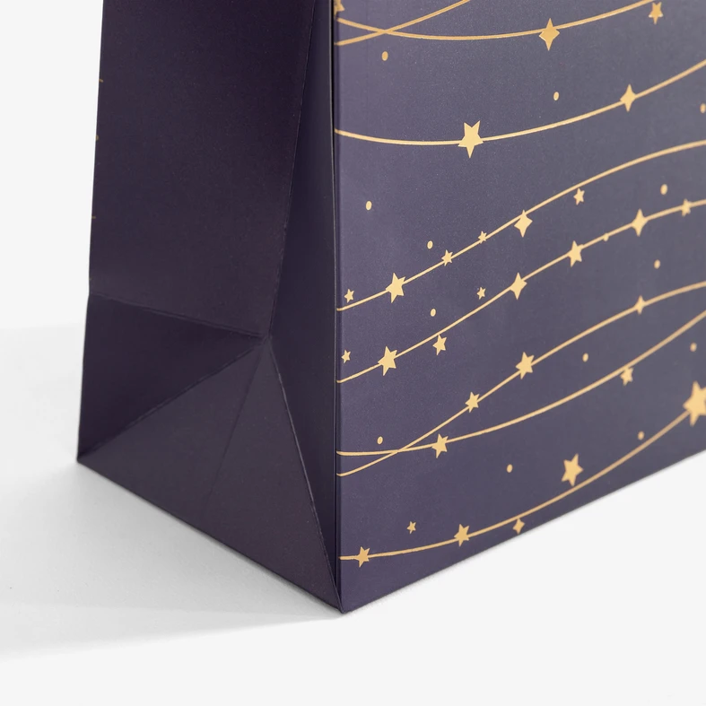 Dárková taška s hvězdičkami 32 cm MIX