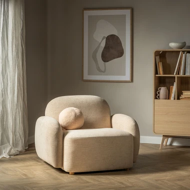 Čalouněné křeslo VIWARA béžové