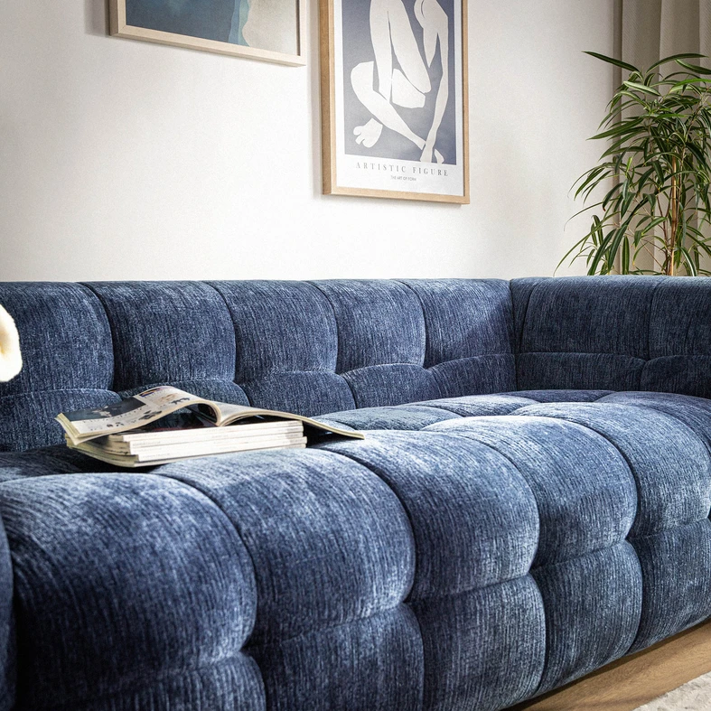 Pohovka 3-místná VOKSEN tmavě modrá