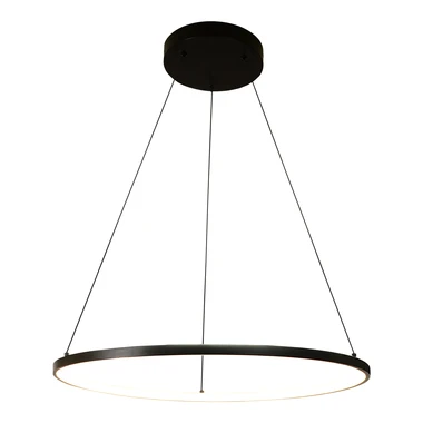 Kruhové závěsné LED svítidlo HORIK 60 cm černé