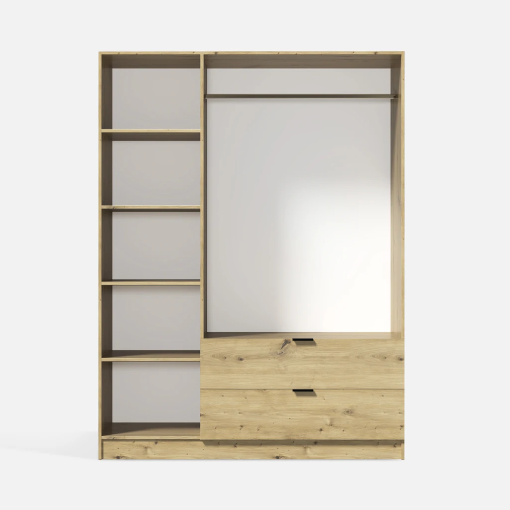 Třídveřová šatní skříň se zrcadlem MAXI 150 cm