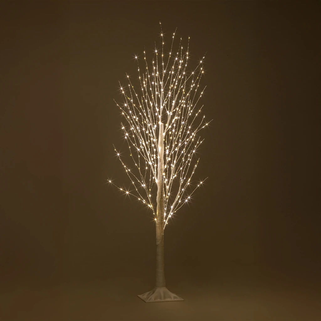 LED dekorace stromek IP44 120 cm bílý